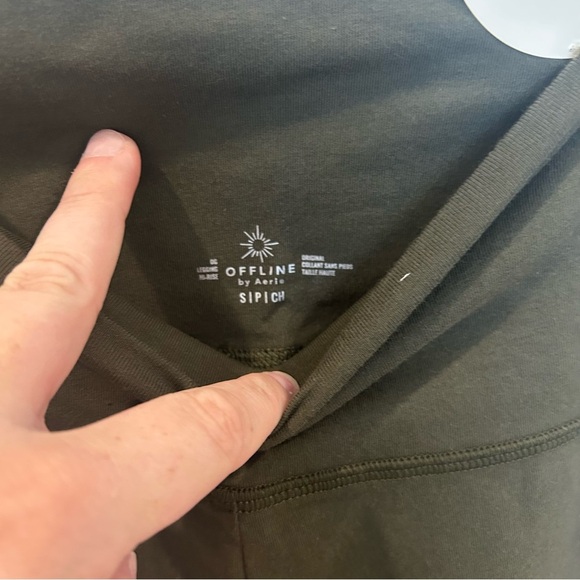 Women’s Aerie Offline OG High Waisted Legging, Olive, Small - Picture 2 of 5